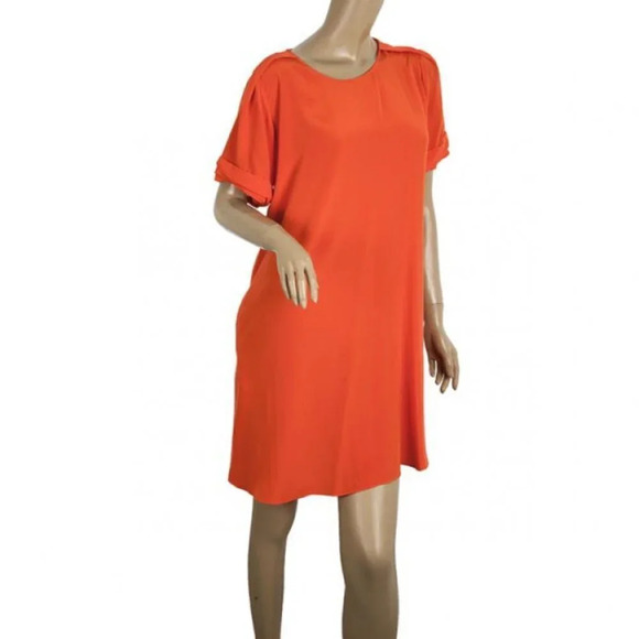 3.1 Phillip Lim | 100% Silk Short Sleeve Shift Mini Dress - Size 6 - Picture 1 of 13